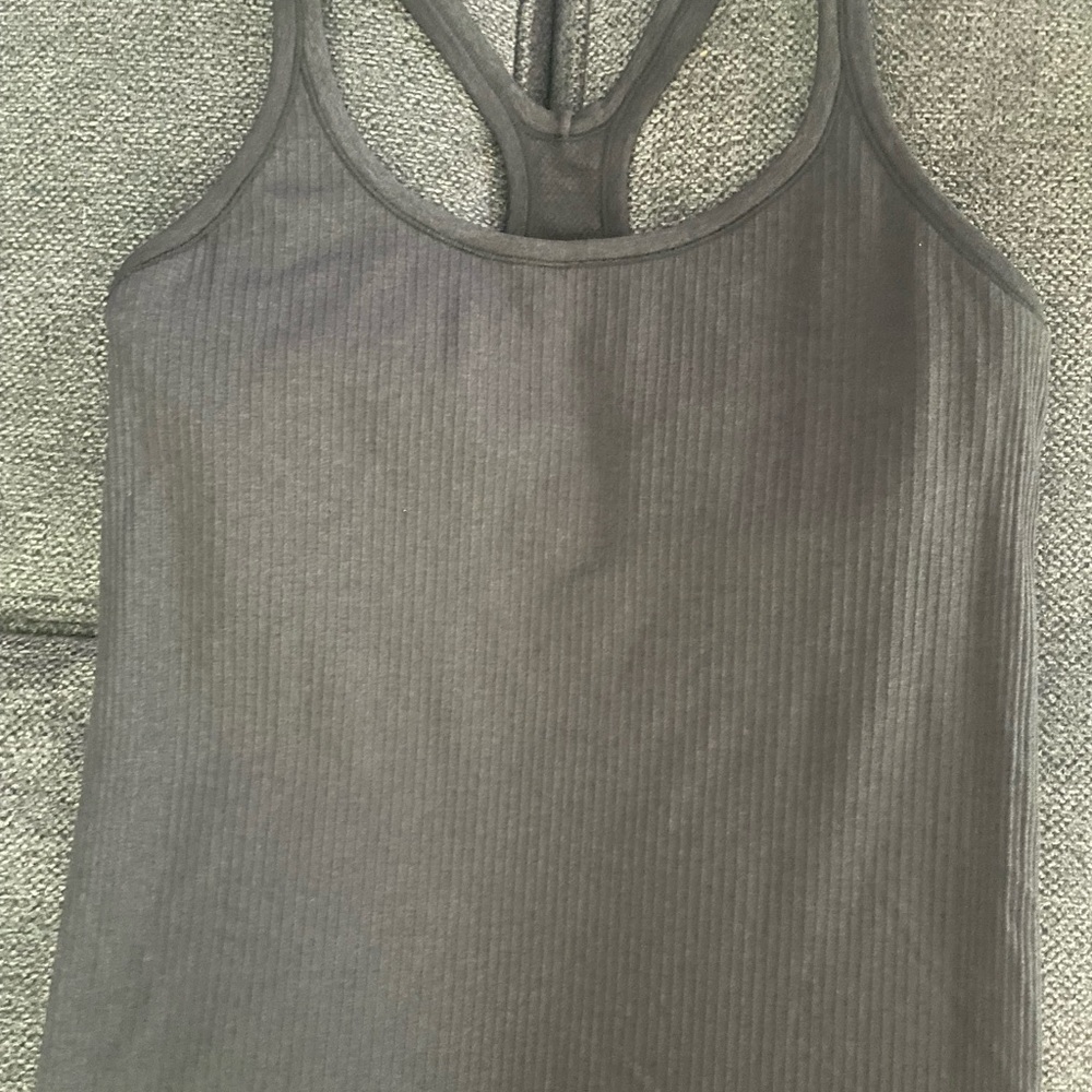 Lululemon Athletica Gray Ribbed Tank Top